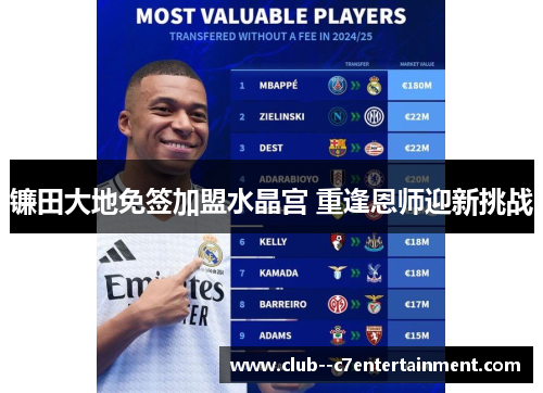 镰田大地免签加盟水晶宫 重逢恩师迎新挑战